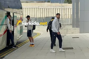 (Φώτος kerkida) Η άφιξη του ΑΠΟΕΛ 