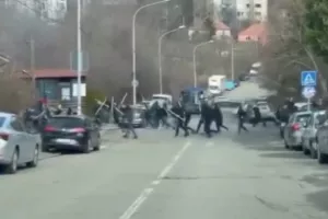 Ερυθρός Αστέρας - Παρτιζάν: Ξύλο στο Βελιγράδι (Βίντεο)