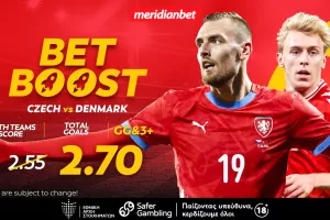 Τσεχία-Δανία: Το δελεαστικό bet boost στα γκολ σε απόδοση 2.70! – Το στοίχημα έχει πλέον όνομα!