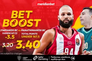 Ολυμπιακός-Παναθηναϊκός: Σούπερ ντέρμπι με bet boost στο ελκυστικό 3.40!  – Στοιχημάτισε στις καλύτερες αποδόσεις της αγοράς