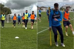 Πλάνα από την προπόνηση  