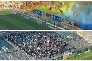 (ΒΙΝΤΕΟ Kerkida) Είσοδος...ΑΠΟΕΛ-Απόλλων