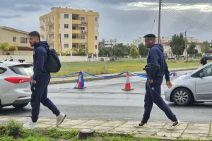 (Φώτος kerkida) Η άφιξη της ΑΕΛ