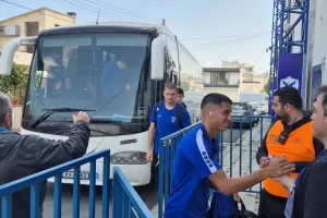 (Βίντεο/Φώτος Kerkida) Άφιξη στο "Αντώνης Παπαδόπουλος"