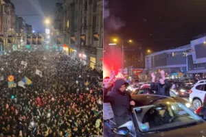 «Βούλιαξε» το Σαράγεβο μετά την πρόκριση της Βοσνίας στο Μουντιάλ!