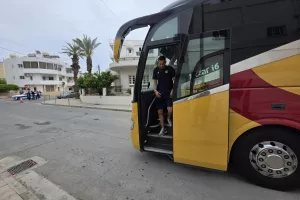 (ΦΩΤΟΣ kerkida) H άφιξη της ΑΕΛ