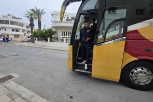 (ΦΩΤΟΣ kerkida) H άφιξη της ΑΕΛ