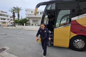 (ΦΩΤΟΣ kerkida) H άφιξη της ΑΕΛ