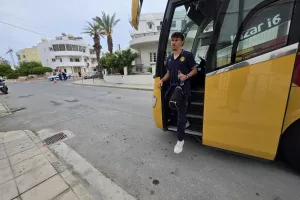 (ΦΩΤΟΣ kerkida) H άφιξη της ΑΕΛ