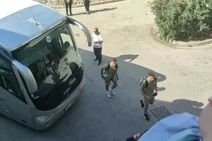 (Φώτος Kerkida) Η άφιξη της ΑΕΚ