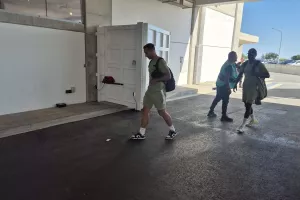 (ΦΩΤΟΣ kerkida) Η άφιξη της ΑΕΚ 