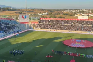 (ΒΙΝΤΕΟ kerkida) Είσοδος και... ανάκρουση Εθνικού Ύμνου 