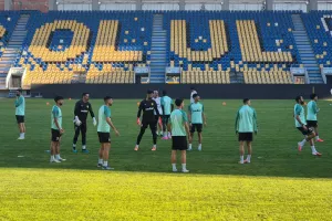 (Φώτος kerkida) Η προπόνηση της ΑΕΚ στο "Stadion Ilie Oana"