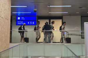 (Φώτος Kerkida) Έφτασε... Ρουμανία η ΑΕΚ