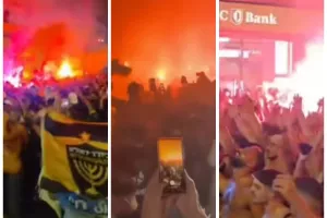 «Τρέλα στο Βουκουρέστι! Οι φίλαθλοι της Μπεϊτάρ Ιερουσαλήμ σε νυχτερινή πορεία στην πόλη