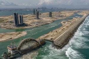 Έριξαν 120 εκατ. τόνους άμμου στον Ατλαντικό και έχτισαν μια ολόκληρη πόλη (Βίντεο)