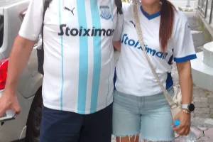 (Βίντεο-Φώτος Kerkida) Το "κυανόλευκο" pregame στο Gori