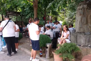 (Βίντεο-Φώτος Kerkida) Το "κυανόλευκο" pregame στο Gori