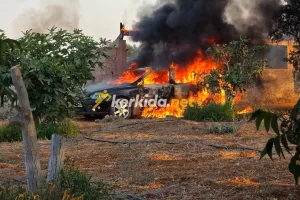 Απόπειρα φόνου στην Αγία Νάπα – Στις φλόγες όχημα (Φώτος Kerkida)