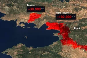 Περισσότερα από 130.000 στρέμματα καμένα σε Ξηρονομή και Πόρτο Γερμενό