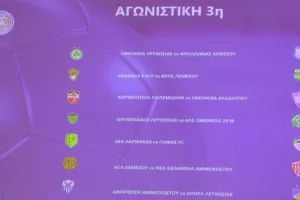 Το πρόγραμμα της 3ης αγωνιστικής
