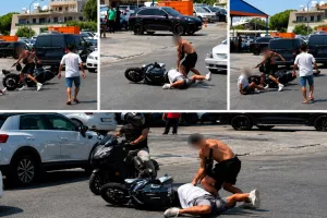 Άγριο σκηνικό στη μέση του δρόμου στη Λεμεσό