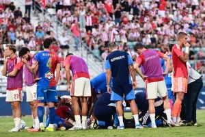 (Φώτος) Σοκαριστικός τραυματισμός για Ελ Κααμπί, μεταβαίνει στο νοσοκομείο