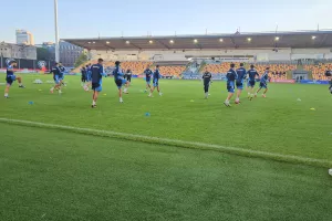 Η προπόνηση στο "Skonto Stadions" (Φώτος kerkida)