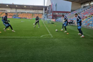 Η προπόνηση στο "Skonto Stadions" (Φώτος kerkida)