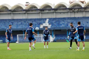 Η προπόνηση στο "Gradski Stadion Podgorica" (Φώτος/Βίντεο Kerkida)