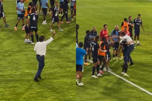 (Βίντεο kerkida) Πατημένος... από τα θεωρεία στο γήπεδο ο Σα Πίντο!