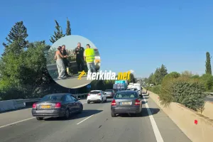 (Βίντεο/Φώτος Kerkida) Καραμπόλα - κίνηση και... ατύχημα για ποδοσφαιριστή στον δρόμο Ορόκλινη - Λειβάδια