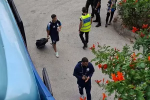 (Φώτος Kerkida) Η άφιξη της Εθνικής μας ομάδας