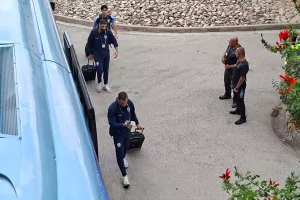 (Φώτος Kerkida) Η άφιξη της Εθνικής μας ομάδας
