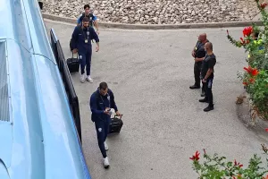 (Φώτος Kerkida) Η άφιξη της Εθνικής μας ομάδας