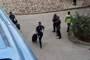 (Φώτος Kerkida) Η άφιξη της Εθνικής μας ομάδας