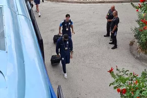 (Φώτος Kerkida) Η άφιξη της Εθνικής μας ομάδας