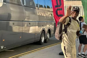 (ΦΩΤΟΣ kerkida) H άφιξη της ΑΕΚ
