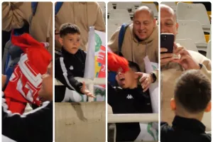 (ΒΙΝΤΕΟ) Το πανό του μικρού Ομονοιάτη έφερε... δώρο από Μπενφίκα!