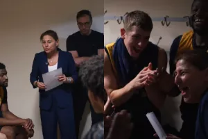 (ΒΙΝΤΕΟ-ΑΕΛ) Το "διπλό" έφερε... πάρτι στα αποδυτήρια!