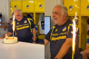 (Βίντεο) Ευχές σε Μπάγεβιτς και... μήνυμα: "Τον Μάϊο να το σηκώσουμε"