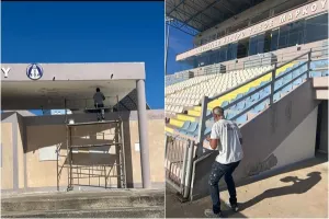 Εργασίες στο γήπεδο (Φώτος)