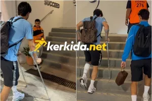 Αποχώρησε με πατερίτσες ο Πέπε (Βίντεο/Φώτος Kerkida)