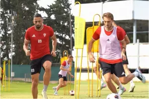 Πλάνα απ' την προπόνηση