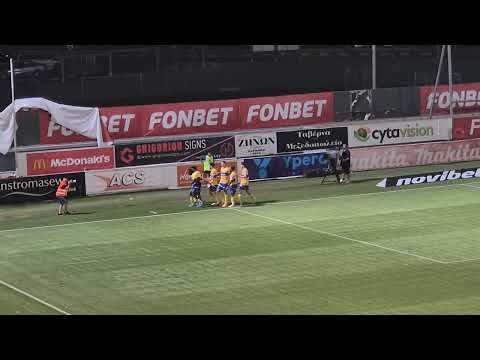 3ο γκολ ΑΠΟΕΛ / Πανηγυρισμός παικτών ΑΠΟΕΛ