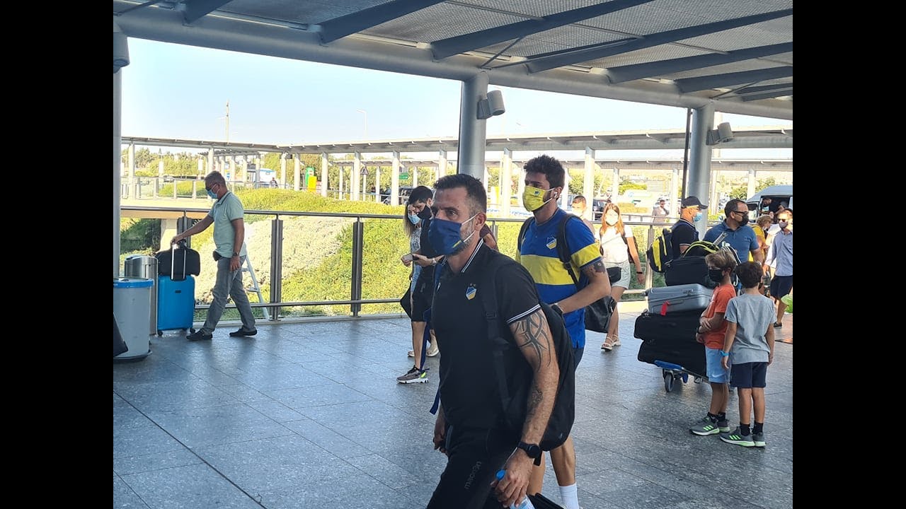 Αναχώρηση ΑΠΟΕΛ για Αθήνα (Φιλικό με Παναθηναϊκό 10/8/2021)