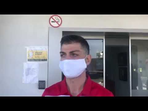 Αντρέας Δημητρίου πριν την αναχώρηση για Θεσσαλονίκη