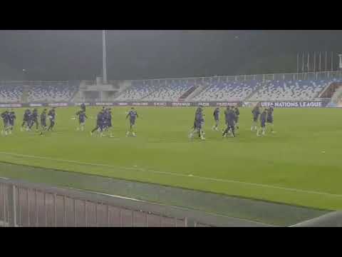 Η προπόνηση των διεθνών μας στο Fadil Vokrri