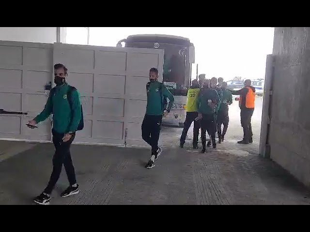 Αφιξη ΑΕΚ με ΑΕΛ