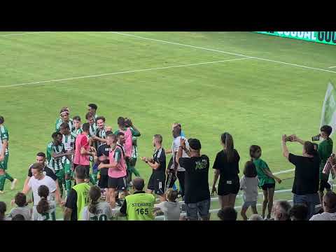 Πανηγυρισμοί μετά το 6-2 του Στεπίνσκι
